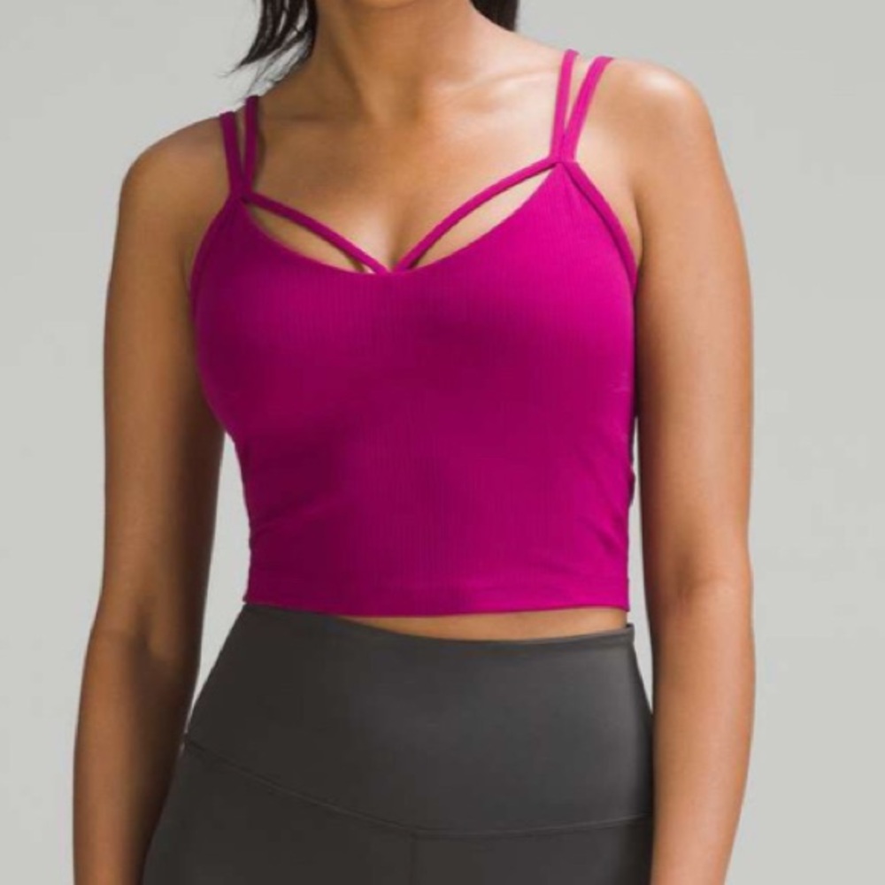 Lululemon Align Strappy Ribbed Tank Top Magenta Purple Size 2